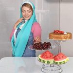 دیس پایه دار 3 طبقه نقره ای - تصویر 2